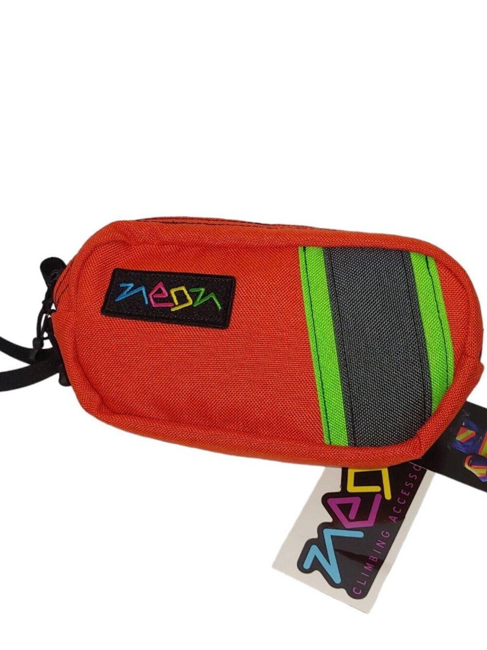 Neon Climbing Co Fanny Pack Hip Sack Small Orange Gray Green Adjustable 8x5" New - Picture 1 of 8